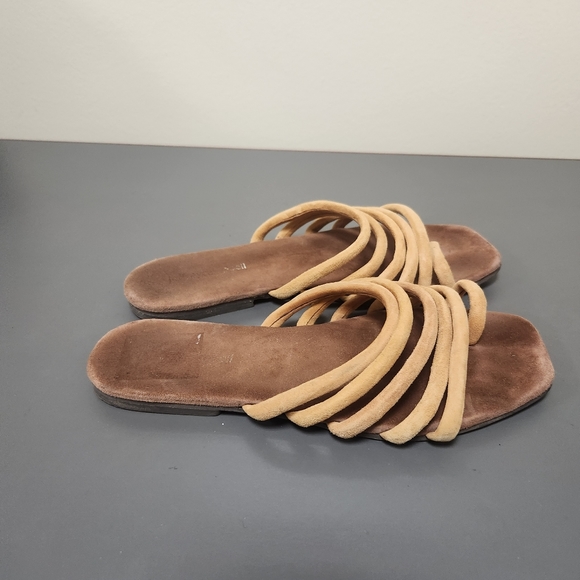 Jeffery Campbell Coniper Flat Sandals Suede Sz 8 - Picture 2 of 9
